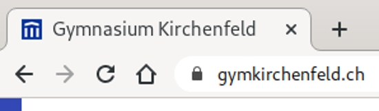 Das Schloss vor der URL zeigt die Verwendung von HTTPS (und Webseitenzertifikaten) an